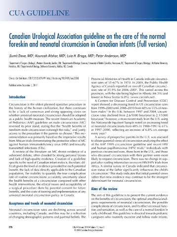 Page 3 - Canadian Urological Association guideline on the care of the  normal foreskin and neonatal circumcision in Canadian infants (Full Version)